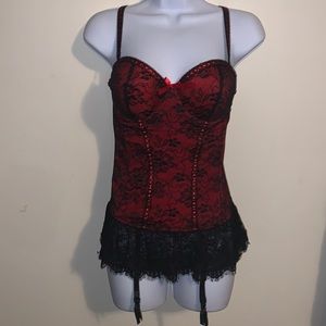 Red and Black Corset